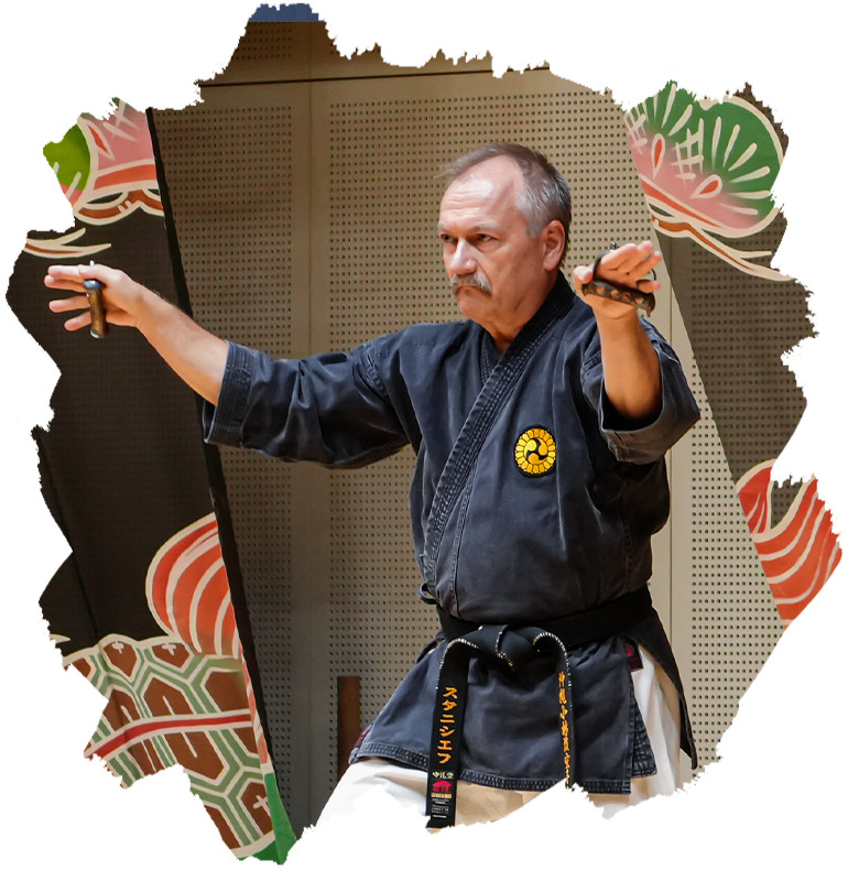 kata tekko Aleksander Staniszew pokaz na Okinawie